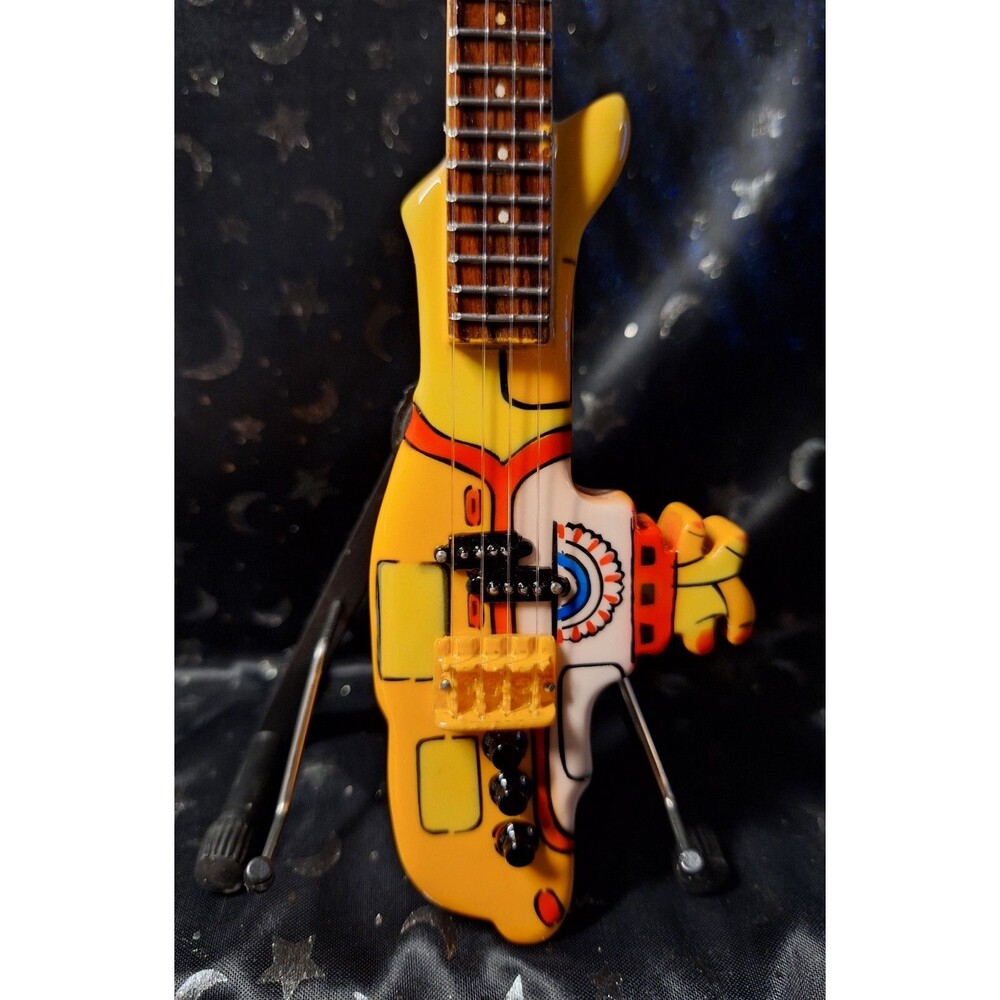 Axe Heaven Yellow Submarine Bass AH-135 Mini Guitar Replica - New